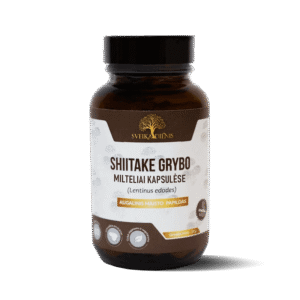 Shiitake grybas veganiškose kapsulėse