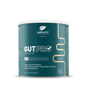 NATURE'S FINEST GUTPRO Mišinys virškinimui, detoksikacijai ir žarnyno mikroflorai su skaidulomis ir fermentų kompleksu DigeZyme®