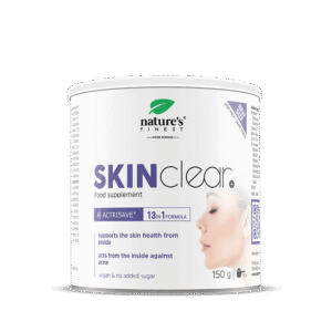 NATURE'S FINEST SKINCLEAR+ Moters odai skirtas mišinys su cinku, biotinu, vitaminu C ir B kompleksu