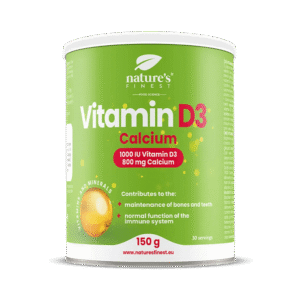 NATURE'S FINEST Vitaminų mišinys imuninei sistemai, kaulams ir dantims Vitaminas D3 1000 IU + Kalcis 800mg
