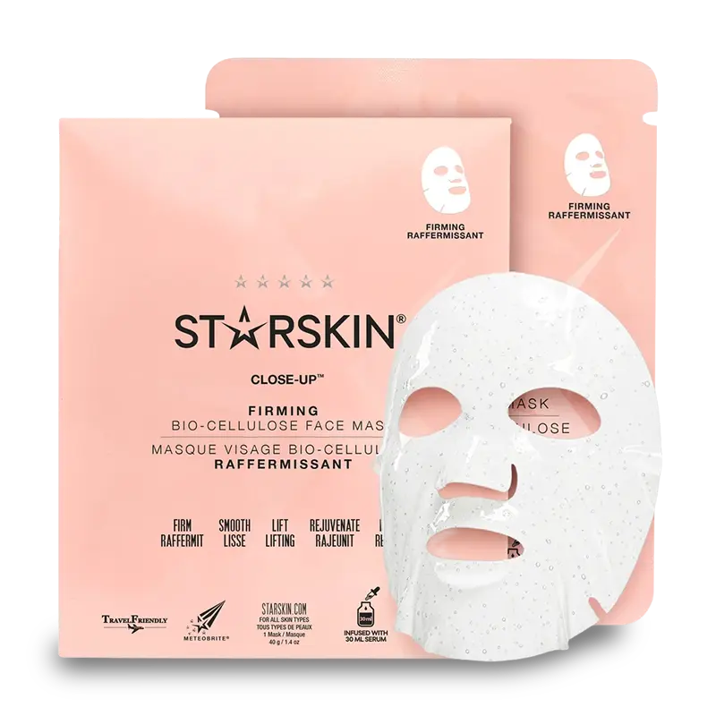 STARSKIN CLOSE-UP FIRMING BIO-CELLULOSE FACE MASK Stangrinamoji bioceliuliozinė veido kaukė odos elastingumui ir glotnumui puoselėti STARSKIN CLOSE-UP FIRMING BIO-CELLULOSE FACE MASK Stangrinamoji bioceliuliozinė veido kaukė odos elastingumui ir glotnumui puoselėti
