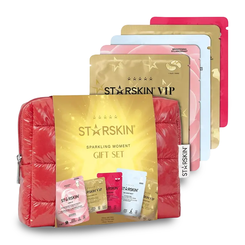 STARSKIN SPARKLING MOMENT GIFT SET Prabangus veido, paakių ir pėdų priežiūros dovanų rinkinys odos drėkinimui ir puoselėjimui STARSKIN SPARKLING MOMENT GIFT SET Prabangus veido, paakių ir pėdų priežiūros dovanų rinkinys odos drėkinimui ir puoselėjimui