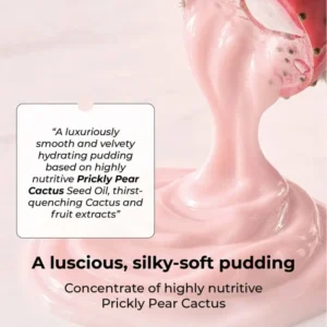 STARSKIN ORGLAMIC PINK CACTUS PUDDING Intensyviai drėkinamasis ir maitinamasis veido kremas su kaktusų ekstraktais ir sėklų aliejumi