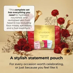 STARSKIN SPARKLING MOMENT GIFT SET Prabangus veido, paakių ir pėdų priežiūros dovanų rinkinys odos drėkinimui ir puoselėjimui