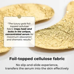 STARSKIN VIP THE GOLD MASK EYE Drėkinamosios ir glotninamosios auksinės paakių kaukės paburkimo ir smulkių raukšlelių matomumui mažinti