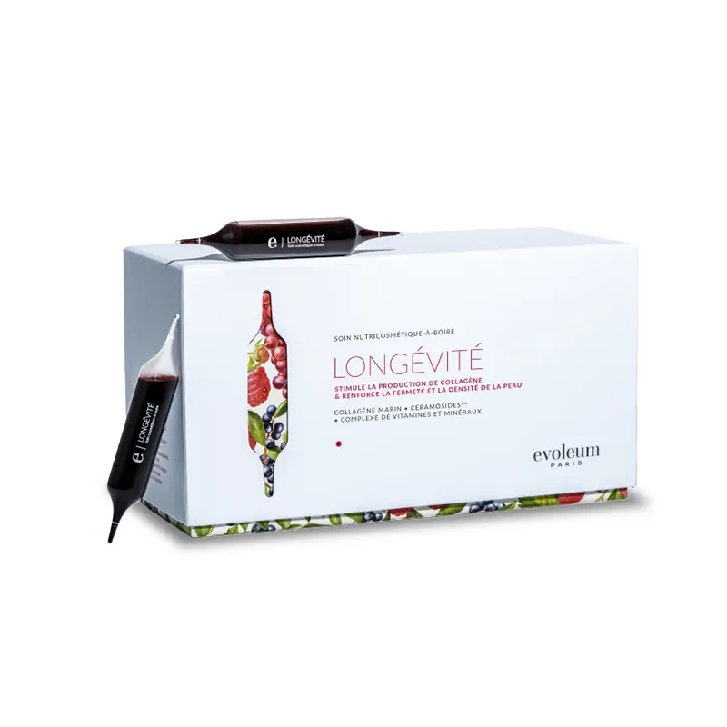 EVOLEUM LONGÉVITÉ Geriamasis 21 dienos maisto papildas odai su jūriniu kolagenu, vitaminu C, cinku ir selenu-1 EVOLEUM LONGÉVITÉ Geriamasis 21 dienos maisto papildas odai su jūriniu kolagenu, vitaminu C, cinku ir selenu