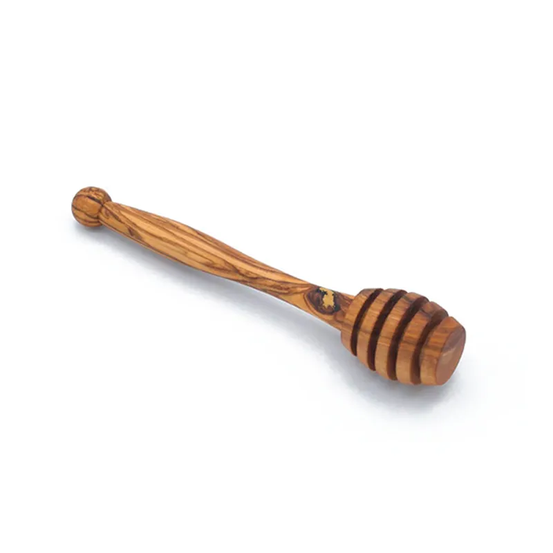 TESELA OLIVE WOOD HONEY DIPPER Alyvmedžio medaus šaukštelis Tesela alyvmedžio medaus šaukštelis, 18 cm