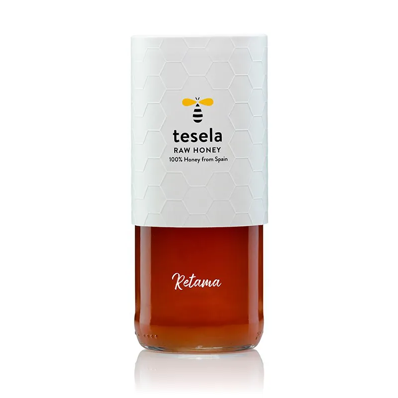 Tesela retamų žiedų medus, 320 g stiklo indelis