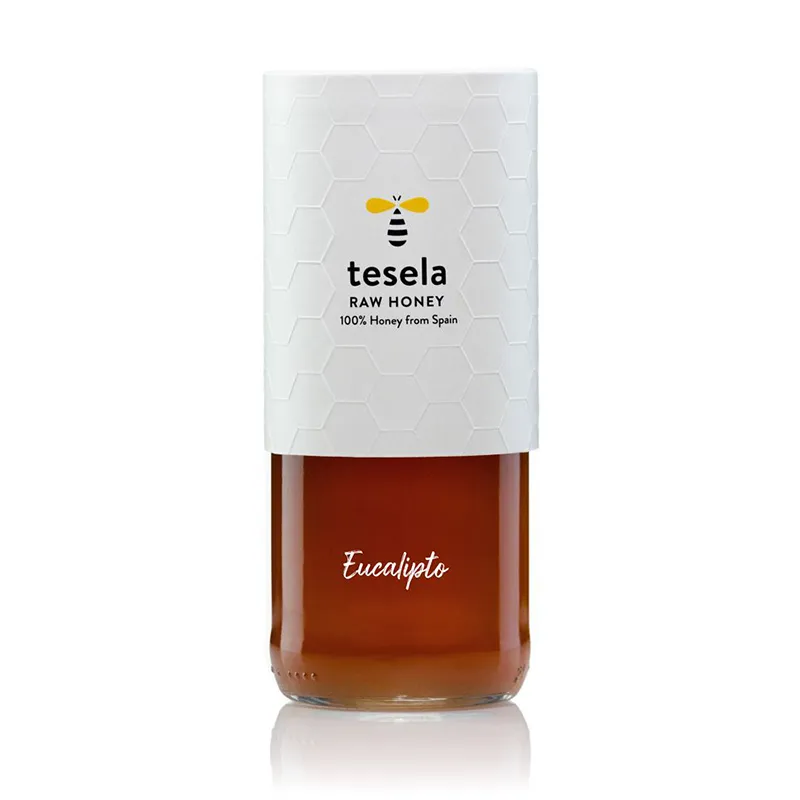 Tesela eukaliptų medus, 320 g stiklo indelis