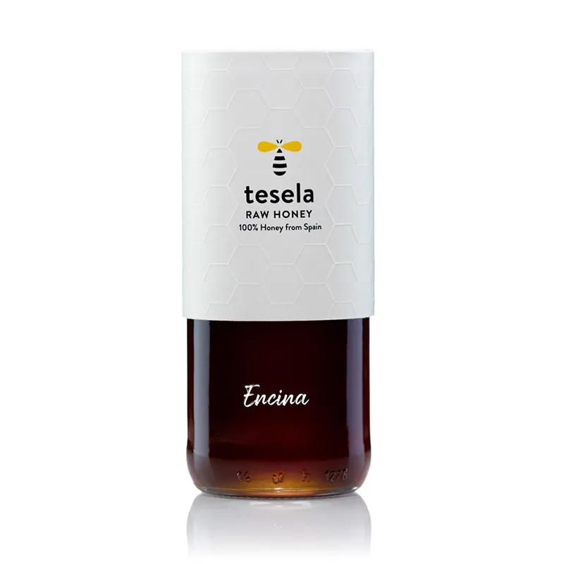 TESELA RAW HONEY OAK (ENCINA) Grynas neapdorotas ąžuolų medus Tesela ąžuolų medus, 320 g stiklo indelis